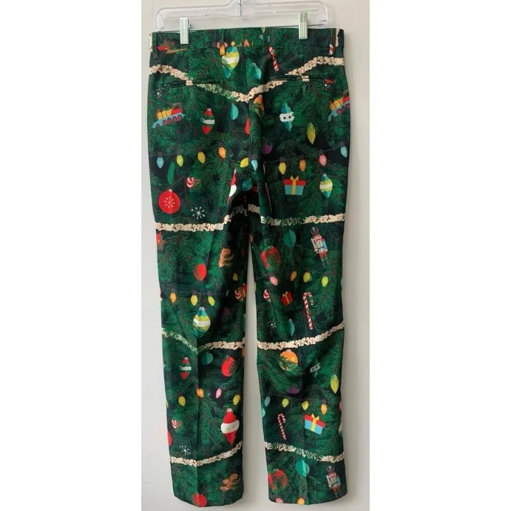 SHINESTY Christmas Tree Camo Pants‎ Green Holiday Festive Party Sz 30/32 EUC